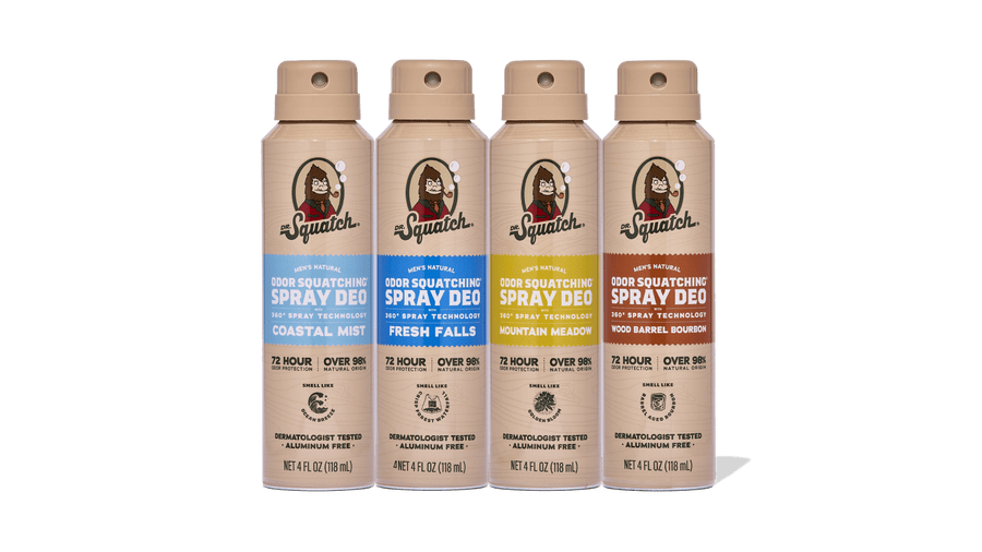 Spray Deodorant 4-Pack - Classic Travel Lineup