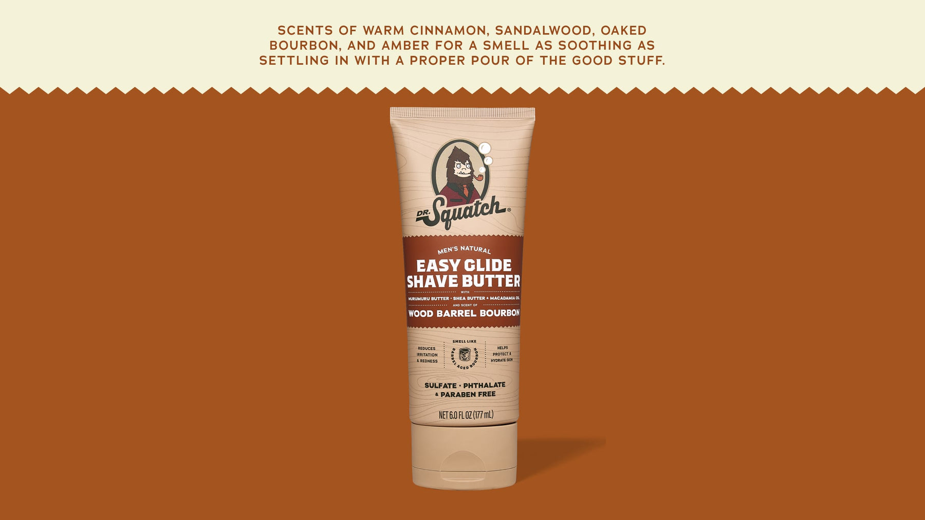 Easy Glide Shave Butter Wood Barrel Bourbon - Outdoor Fresh Lather