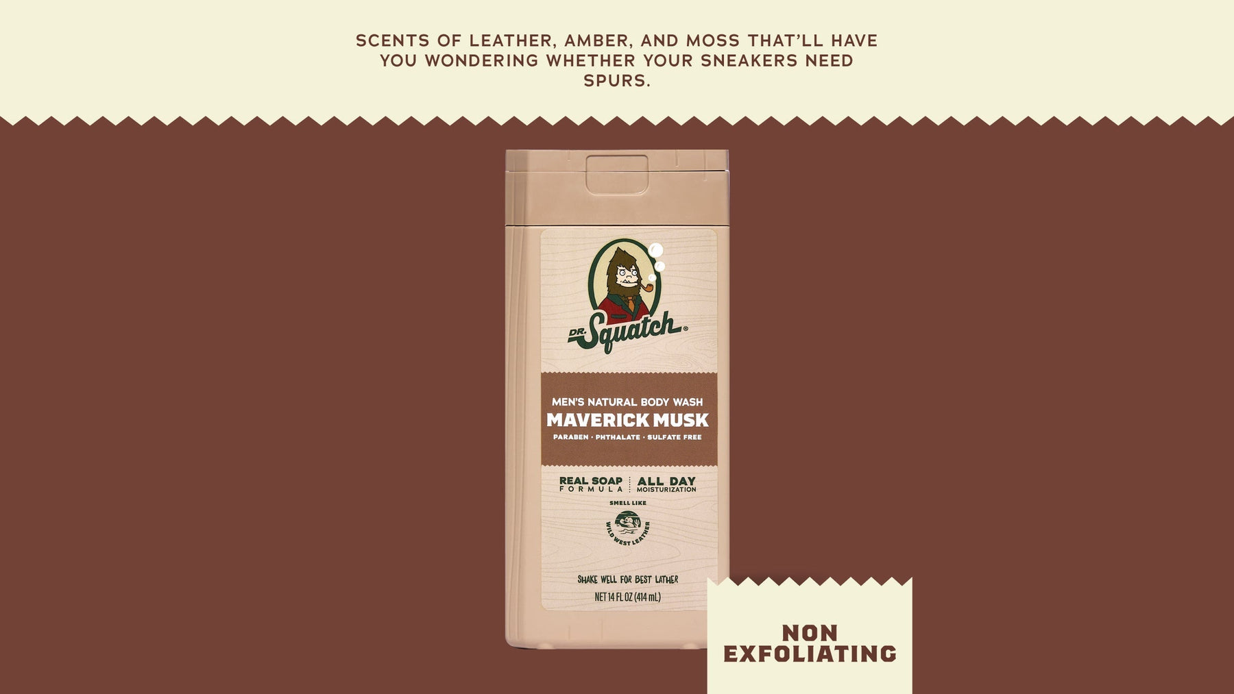 14 oz Maverick Musk Body Wash - Simple Trail Bar