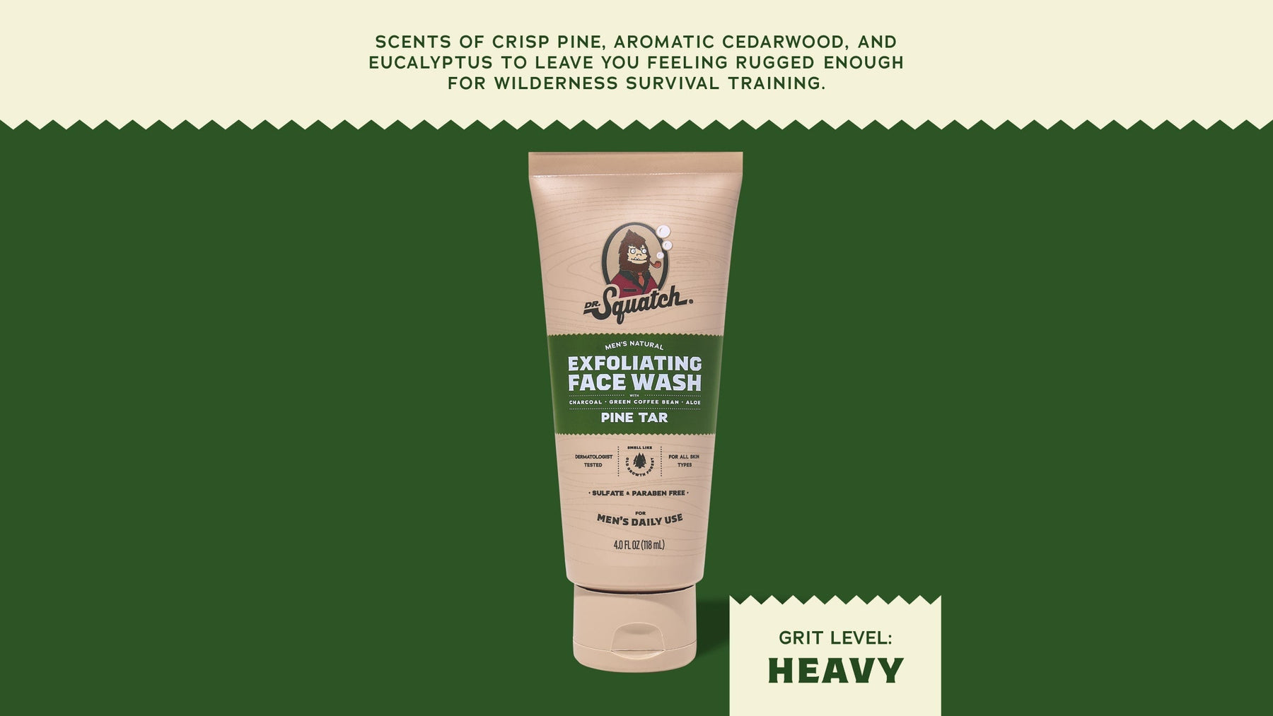 Pine Tar Exfoliating Face Wash - Rugged Outdoor Wash