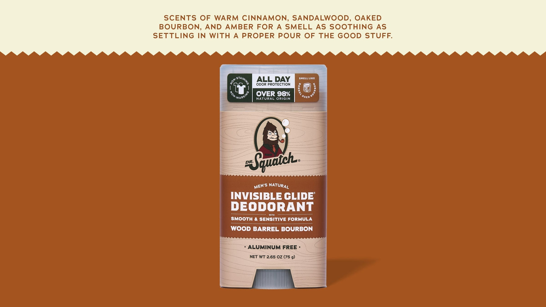 Wood Barrel Bourbon Invisible Glide Deodorant - Forest Morning Bar
