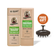 Dr. Squatch Hair Care Kit + Free Scalp Scrubber | Full & Thick Shampoo | Moisturizing Conditioner | Natural Products for Men - Easy Carry