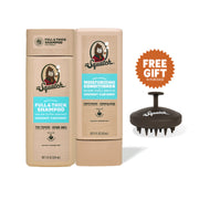Dr. Squatch Hair Care Kit + Free Scalp Scrubber | Full & Thick Shampoo | Moisturizing Conditioner | Natural Products for Men - Easy Carry