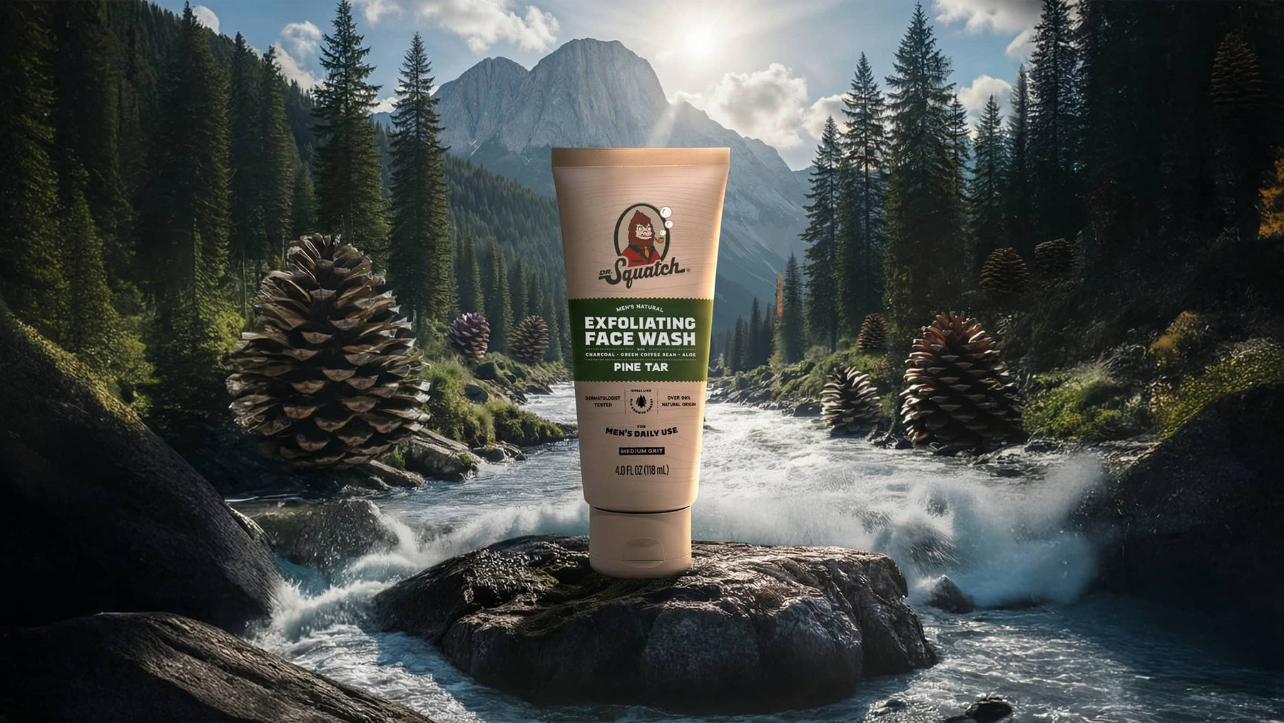 Pine Tar Exfoliating Face Wash - Rugged Outdoor Wash