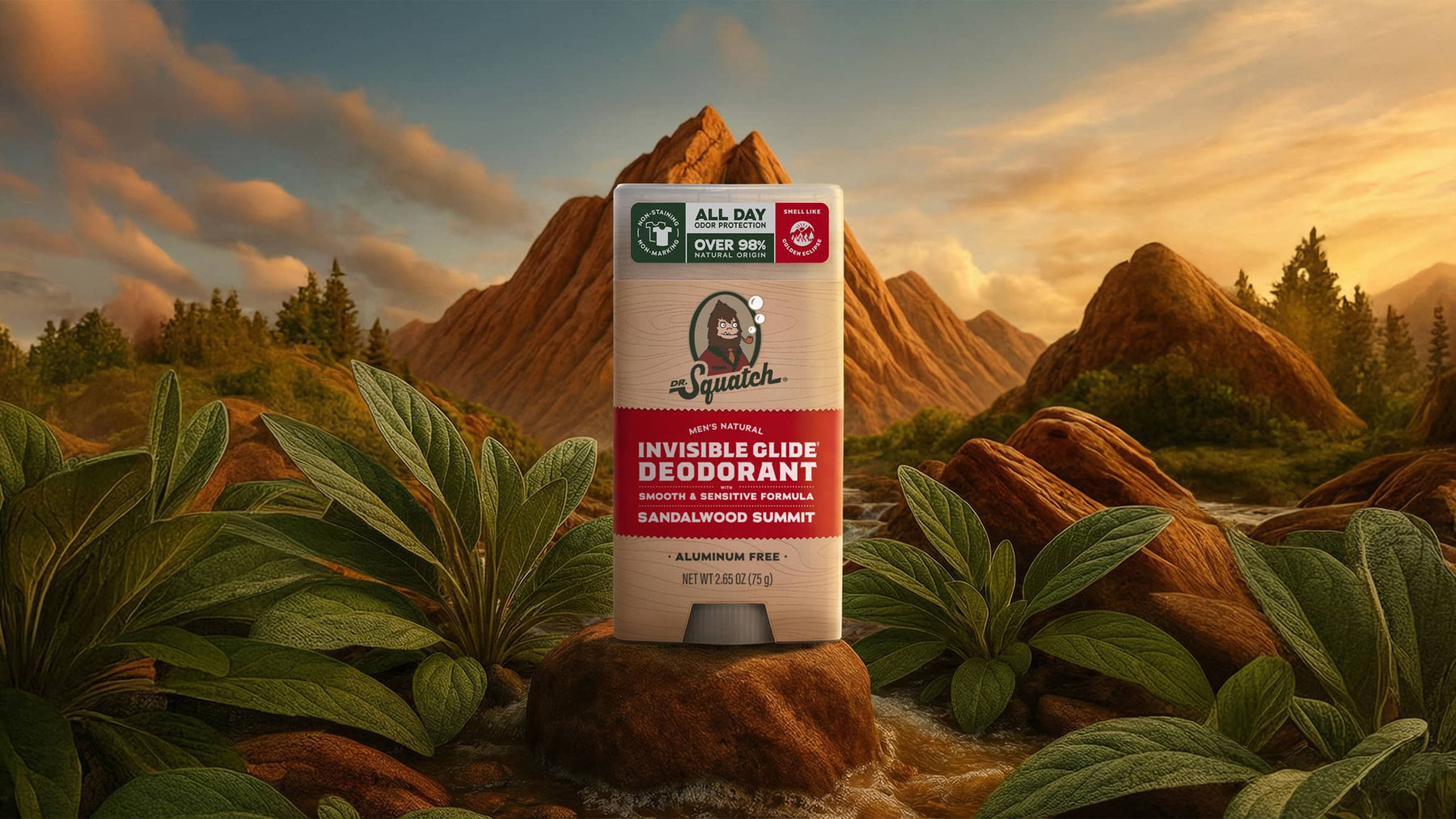 Sandalwood Summit Invisible Glide Deodorant - Premium Active Routine