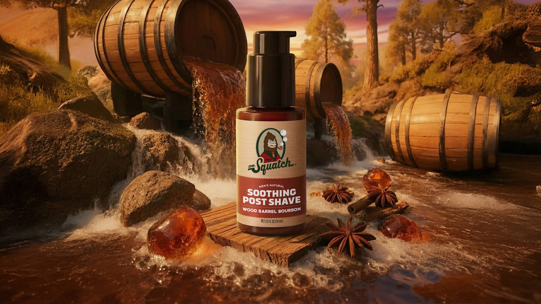 Soothing Post Shave Wood Barrel Bourbon - Warm Finish